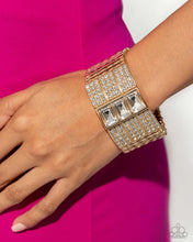 Load image into Gallery viewer, Paparazzi Dramatic Diva - Gold Bracelet (June 2024 Life of the Party)