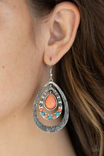 Load image into Gallery viewer, Paparazzi Terra Teardrops Orange Earrings