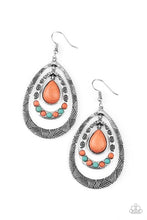 Load image into Gallery viewer, Paparazzi Terra Teardrops Orange Earrings