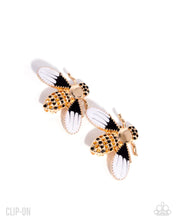 Load image into Gallery viewer, Paparazzi Blissful Bee Gold Earrings (CLIP-ON)
