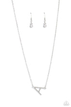 Load image into Gallery viewer, Paparazzi INITIALLY Yours - A - White Necklace
