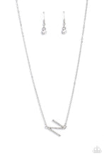 Load image into Gallery viewer, Paparazzi INITIALLY Yours - N - White Necklace