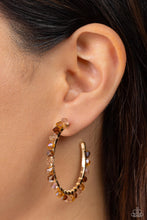 Load image into Gallery viewer, Paparazzi Halo Hustle Brown Hoop Earring