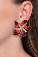 Load image into Gallery viewer, Paparazzi Warped Wallflower - Red Earring