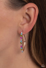 Load image into Gallery viewer, Paparazzi Triangular Tapestry Rose Gold Hoop Earring