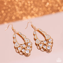 Load image into Gallery viewer, Paparazzi Majestic Masquerade - Gold Earring