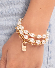 Load image into Gallery viewer, Paparazzi LOVE-Locked Legacy - Gold Bracelet