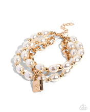 Load image into Gallery viewer, Paparazzi LOVE-Locked Legacy - Gold Bracelet