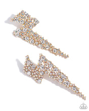 Load image into Gallery viewer, Paparazzi Electric Effulgence - Gold Earring (May 2024 Life of the Party)