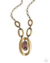 Load image into Gallery viewer, Paparazzi OVAL the Top - Brass Necklace