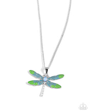 Load image into Gallery viewer, Paparazzi DRAGONFLY to the Sky Blue Necklace