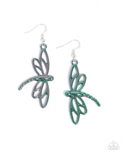 Load image into Gallery viewer, Paparazzi Dapper Dragonfly Green Earring