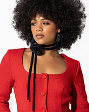 Load image into Gallery viewer, Paparazzi Rosette Reality - Black Necklace (September 2024 Life of the Party)