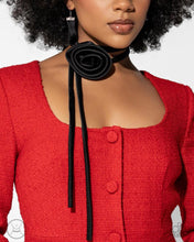 Load image into Gallery viewer, Paparazzi Rosette Reality - Black Necklace (September 2024 Life of the Party)