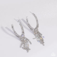 Load image into Gallery viewer, Paparazzi Jaw-Dropping Jubilee - White Earring (September 2024 Life of the Party)