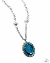 Load image into Gallery viewer, Paparazzi Manufactured Majesty - Blue Necklace (September 2024 Life of the Party)