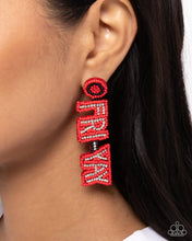 Load image into Gallery viewer, Paparazzi Its Friday! - Red Earring