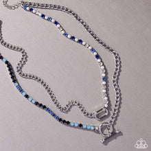 Load image into Gallery viewer, Paparazzi Mismatched Makeover - Blue Necklace (January 2025 Life of the Party)