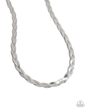 Load image into Gallery viewer, Paparazzi Bewildering Braid - Silver Necklace (April 2025 Life of the Party)
