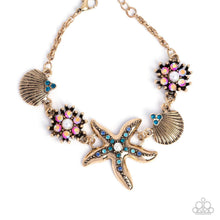 Load image into Gallery viewer, Paparazzi Starfish Song Necklace and Starfish Single Bracelet - Blue Set