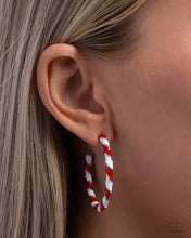 Load image into Gallery viewer, Paparazzi Candy Cane Lane - Red Earrings