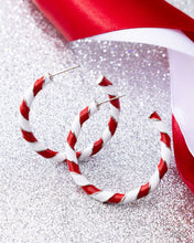 Load image into Gallery viewer, Paparazzi Candy Cane Lane - Red Earrings
