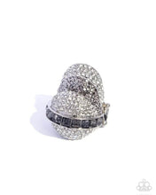 Load image into Gallery viewer, Paparazzi Glittery Gauge - Silver Ring