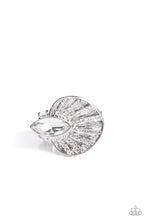 Load image into Gallery viewer, Paparazzi Fan Dance Dazzle - White Ring (August 2023 Life of the Party)