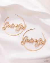 Load image into Gallery viewer, Paparazzi Shine with Purpose Gold Hoop Earring