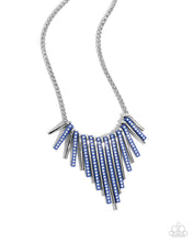 Load image into Gallery viewer, Paparazzi Fashionable Fringe Blue Necklace
