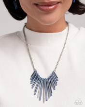 Load image into Gallery viewer, Paparazzi Fashionable Fringe Blue Necklace