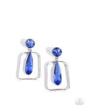 Load image into Gallery viewer, Paparazzi Future Framing Blue Earrings