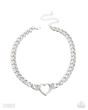Load image into Gallery viewer, Paparazzi Heartfelt Hunch Silver Necklace
