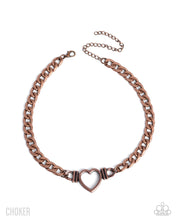 Load image into Gallery viewer, Paparazzi Heartfelt Hunch Copper Necklace