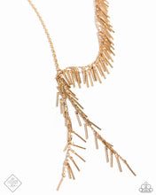 Load image into Gallery viewer, Paparazzi Linear Leap - Gold Necklace (May 2024 Magnificent Musings)
