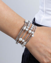 Load image into Gallery viewer, Paparazzi Showtime Sparkle White Bracelet