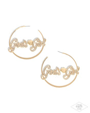 Load image into Gallery viewer, Paparazzi Shine with Purpose Gold Hoop Earring