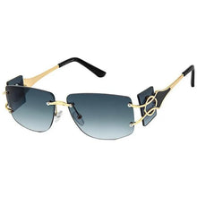 Load image into Gallery viewer, PRE-ORDER - Black Rimless Temple Sunglasses