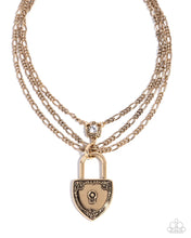 Load image into Gallery viewer, Paparazzi LOCK Show - Gold Necklace