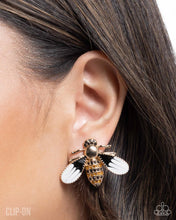 Load image into Gallery viewer, Paparazzi Blissful Bee Gold Earrings (CLIP-ON)