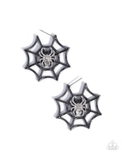 Load image into Gallery viewer, Paparazzi Spiderweb Showcase Black Earrings