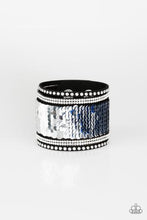 Load image into Gallery viewer, Paparazzi MERMAIDS Have More Fun - Blue / Silver - Sequin Wrap Snap Bracelet