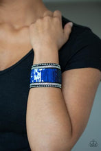 Load image into Gallery viewer, Paparazzi MERMAIDS Have More Fun - Blue / Silver - Sequin Wrap Snap Bracelet