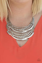 Load image into Gallery viewer, Paparazzi Read between the Vines - Silver Necklace (September 2020 Life of the Party Exclusive)