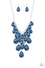 Load image into Gallery viewer, Paparazzi Shop Til You TEARDROP Blue Necklace