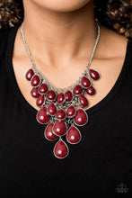 Load image into Gallery viewer, Paparazzi Shop Til You Teardrop Red Necklace