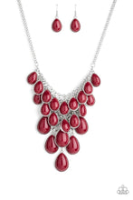 Load image into Gallery viewer, Paparazzi Shop Til You Teardrop Red Necklace