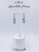 Load image into Gallery viewer, Paparazzi Cold as Ice - White Earrings (April 2022 Life of the Party)