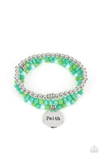 Load image into Gallery viewer, Paparazzi Fashionable Faith Green Bracelet
