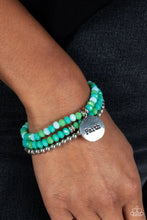 Load image into Gallery viewer, Paparazzi Fashionable Faith Green Bracelet